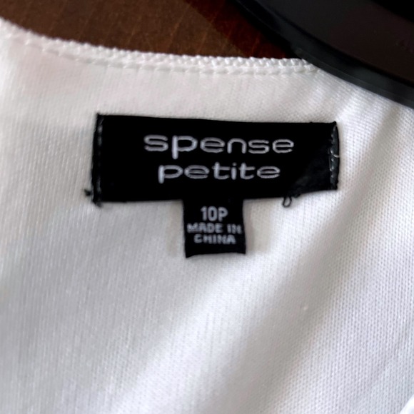 Spense Petite Black White Striped Sleeveless Shift Dress 10P EUC - Picture 2 of 8